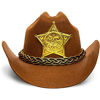 Picture of Blue Panda Mini Cowboy Hat, Pet Costume Accessory, Adjustable Sizing (7.5 x 6 x 3.5 in, Brown)