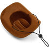 Picture of Blue Panda Mini Cowboy Hat, Pet Costume Accessory, Adjustable Sizing (7.5 x 6 x 3.5 in, Brown)