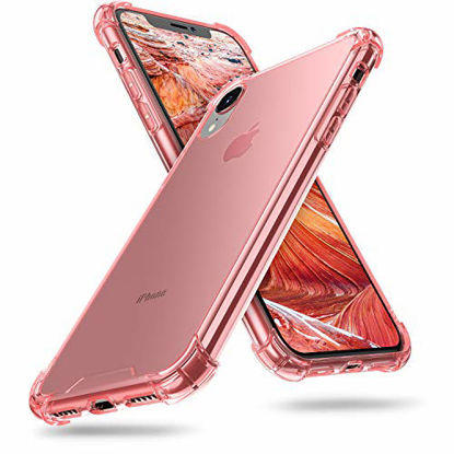 Picture of ORIbox Case for iPhone XR, Red Case with 4 Corners Shockproof Protection, Soft Scratch-Resistant TPU Cover for iPhone XR, 6.1 inches, Pink