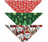 Picture of Christmas Dog Bandana| 3-Pack | Snowflake, Tree, Santa | Winter Bandanna Handkerchief Gift (Christmas Pack 1, Small)