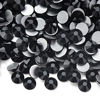 Picture of Towenm Glass Flatback Rhinestones, 6.5mm SS30 Flat Back Crystals Rhinestone for Craft Clothes Nail Face Art, Non Hotfix Round Flatback Crystals Loose Gemstone (Jet Black, 6.5mm / SS30)