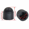 Picture of Zorfeter 25 Pcs Hex Head Bolt Covers Dome Plastic Bolt Caps Hexagonal Screw Cover Protection Caps Black, M6 (10 x 14mm)