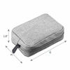 Picture of E-Tree 7 inch Canvas Zippered Small Bag, Mini Travel Makeup Carrying Case, Cosmetic Bag, Portable Electronics Accessories Organizer, Tiny Coin Purse Wallet, Little Pouch for Little Items, Grey