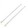 Picture of E-outstanding 1 Pair AM FM Radio Universal Antenna, 62.5cm 24.6" Length 4 Section Telescopic Stainless Steel Replacement Antenna Aerial for Radio TV