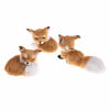 Picture of GUDVES Simulation Brown Fox Toy Furs Squatting Fox Model Home Decoration Animals World with Static Action Figures (Fox Toy)