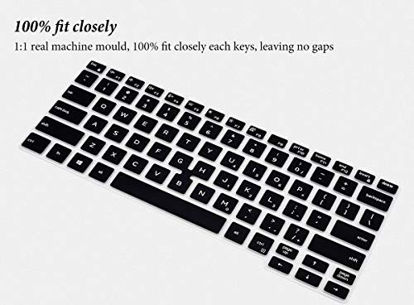 Picture of Keyboard Cover Skin for Dell Latitude 5400 5410 5411 7400 14 inch Laptop with Trackpoint, Dell Latitude 14 Keyboard Protector, Laptop Accessories -Black