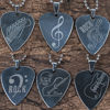 Picture of PUNK Stainless Steel Pick Necklace for Electric Bass Guitar Variety Creative Designs (3A)