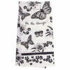 Picture of Karma Gifts Black and White Boho Tea Towels, 28"L x 20"W, BUTTERFLY