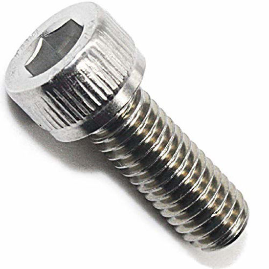 Picture of Fullerkreg M6-1.0 x 10MM Socket Head Cap Screws, Allen Socket Drive, Din 912, AISI 304 Stainless Steel (18-8), Full Thread, Bright Finish, Machine Thread, Quantity 30