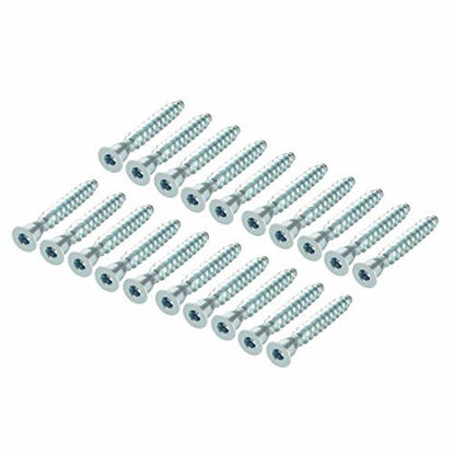 Picture of uxcell Furniture Confirmat Screw 7x49mm Hex Socket Wood Screws Zinc Plated 20pcs