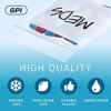 Picture of GPI - 3" x 4" - Bulk Pack of 200, 4 Mil Thick, Heavy Duty, Clear Plastic Reclosable Zip Bags, with Write-on White Block for Labeling, Strong & Durable Poly Baggies with Resealable Zipper Top Lock.