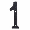 Picture of Cerus Rustic Black Hammered Solid & Heavy Cast Iron Door House Numbers, 5.5 inches, Black (Number 1)