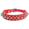 Picture of PETCARE Spiked Dog Collar Red Soft Pu Leather Funny Mushrooms Rivet Spike Studded Puppy Adjustable Outdoor Dog Collars for Small Medium Large Dogs Cats