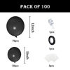 Picture of Mobacurty Black Party Balloons Garland Arch Kit, 100Pcs 12Inch and 5Inch Party Decoration Latex Matte Black Balloons for Wedding Graduation Baby shower Birthday Party Decorations Supplies