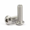 Picture of M5-0.8 x 16mm Button Head Socket Cap Screws, Stainless Steel 18-8 (304), Bright Finish, Fully Threaded, 50 PCS