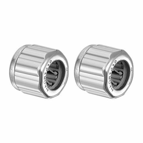 Picture of uxcell Needle Roller Bearings, One Way Bearing, 8mm Bore 14mm OD 12mm Width 2pcs