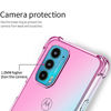 Picture of Osophter for Moto Edge 2021 Case,Moto Edge 5G UW Case Clear Transparent Flower Reinforced Corners TPU Shock-Absorption Flexible Cell Phone Cover for Motorola Moto Edge 2021(Pink Teal)