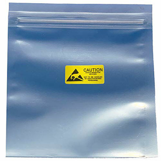 Picture of Daarcin 30pcs Large Anti Static Bags,Resealable ESD Bags 8.26x9.45in/21x24cm with Labels for Hard Drive SSD HDD and Electronic Device