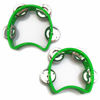 Picture of Bealuffe Tambourine Mini Hand Bell Percussion Musical Instrument Small Tambourine (Green 2 Pack)