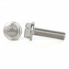 Picture of M10-1.5 x 20mm Flanged Hex Head Bolts Flange Hexagon Screws, Stainless Steel 18-8 (304), Plain Finish, DIN 6921, Quantity 5