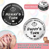 Picture of 2 Pieces Fun New Parents Decision Coin Double-Sided Decision Making Coin New Baby Presents Pregnancy Presents for First Time Mom New Dad Presents for Christmas Thanksgiving Sliver and Black