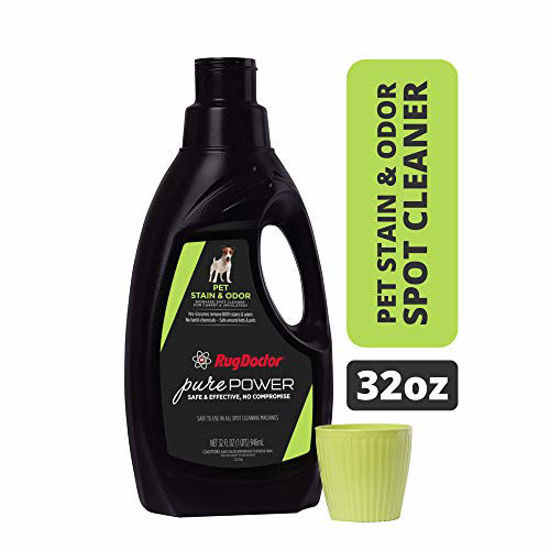 Picture of Rug Doctor Pure Power Pet Stain & Odor Spot Cleaner, 32 oz.; Professional-Grade, Biobased, Pro-Enzymatic Cleaning Solution; Safe & Effective, Removes Pet Stains, Spots & Odor on Soft Surfaces, Black