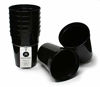 Picture of Rolling Sands 16 Ounce Reusable Plastic Stadium Cups Black, 8 Pack, Made in USA, BPA-Free Dishwasher Safe Plastic Tumblers