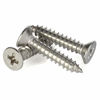 Picture of 100PCS #10 x 5/8" (3/8" to 2" Available) Flat Head Sheet Metal Screws Phillips Drive Wood Screws, 304 Stainless Steel 18-8, Self Tapping