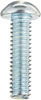 Picture of Steel Machine Screw, Zinc Plated Finish, Round Head, Slotted Drive, Meets ASME B18.6.3, 1/4" Length, Fully Threaded, #10-32 UNF Threads (Pack of 100)