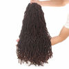 Picture of 24 Inch New Faux Locs Hair 21 Strands Synthetic Goddess Curly Faux Locs Braiding Hair Extension for Women Pre-looped Most Natural Crochet Braids Hair (24 Inch, T30#)