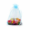 Picture of Dealglad 100pcs Drawstring Organza Jewelry Candy Pouch Party Wedding Favor Gift Bags (3x4, Sky Blue)