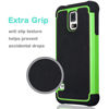 Picture of Galaxy S5 Case, Samsung S5 Cover, Jeylly Shock Absorbing Hard Plastic Outer + Rubber Silicone Inner Scratch Defender Bumper Rugged Hard Case Cover for Samsung Galaxy S5 S V G900 - Green