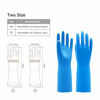 Picture of PACIFIC PPE Reusable Dishwashing Cleaning Gloves with Latex Free, Cotton Lining, Kitchen Gloves, Blue, Large