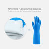 Picture of PACIFIC PPE Reusable Dishwashing Cleaning Gloves with Latex Free, Cotton Lining, Kitchen Gloves, Blue, Large