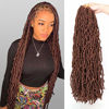 Picture of 24 Inch New Faux Locs Hair Synthetic Natural Wavy Crochet Hair Pre-Looped Most Natural Goddess Soft Locs Hair Extensions for Black Women 21 Strands (24 Inch, 30#)