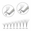 Picture of Volume Lash Extensions 6D Thickness 0.10mm D Curl 13mm Long Stem Premade Fans Volume Eyelashes Soft|Optinal 3D|4D|5D|6D Thickness 0.07/0.10 mm C/D Curl 8-18mm|