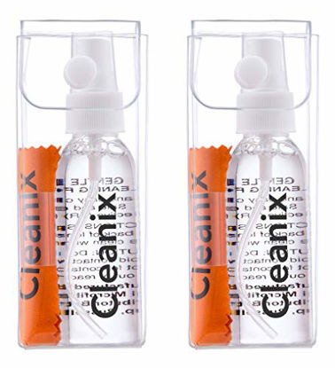 Picture of Glasses Cleaner Kit (Set of 2) Alcohol Free - Includes (2) Microfiber Cloths - Eyeglass Cleaning Spray - Lens Cleaner in a Travel Kit - Also for Computer and Laptop Screens - Safe For All Lenses