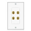 Picture of Banana Binding Post Two-Piece Wall Plate for 2 Speakers