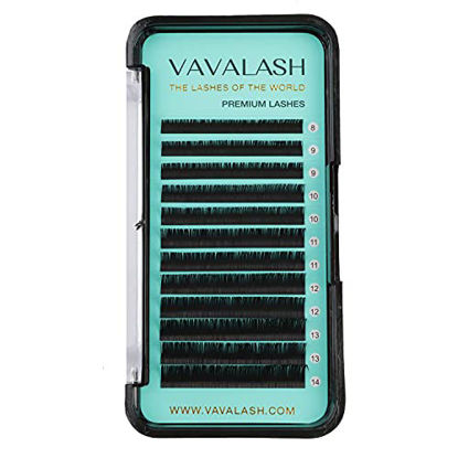 Picture of Eyelash Extensions 0.05 CC 11mm Lash Extensions Supplies Individual Lashes Premium Silk Volume & Classic Lash Soft Matte Dark Professional Eyelashes Extension (0.05-CC-11mm)