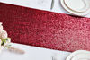 Picture of Hahuho 12x108 Inch Sequin Table Runner Burgundy Glitter Table Runner for Party, Wedding, Bridal Baby Shower, Event Decorations1PC, 12x108 Inch, Burgundy