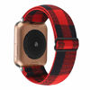 Picture of Adjustable Elastic Watch Band Compatible with Apple Watch 38mm 40mm 41mm, Nylon Stretchy Solo Loop Bracelet Women Replacement for iWatch Bands Series SE/7/6/5/4/3/2/1 (Red Buffalo Plaid, 38mm/40mm/41mm)