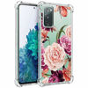 Picture of Osophter for Galaxy S20 FE 5G Case Flower Floral for Girls Women Shock-Absorption Flexible TPU Rubber Phone Cover for Samsung Galaxy S20 FE 5G(Purple Flower)