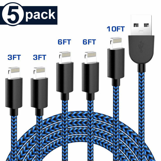 Lightning Cable, Iphone Charger Cable , Nylon Braided Usb Fast Charging  Cord Compatible With Iphone X/xs Max/xr / 8/8 Plus / 7/7 Plus Ipad, Ipod