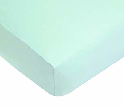 Picture of TL Care Printed 100% Cotton Jersey Knit Fitted Crib Sheet for Standard Crib & Toddler Mattresses, Fair Aqua, for Boys & Girls