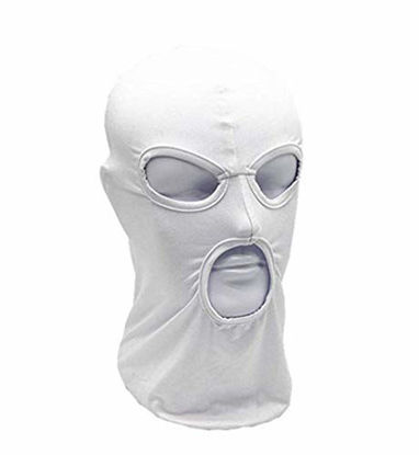 Picture of WYSUMMER Balaclava Face Mask,Women Men Thin Lycra Three Holes Full Face Mask for Motorcycle Bike Hunting Cycling Cap Ski (White)