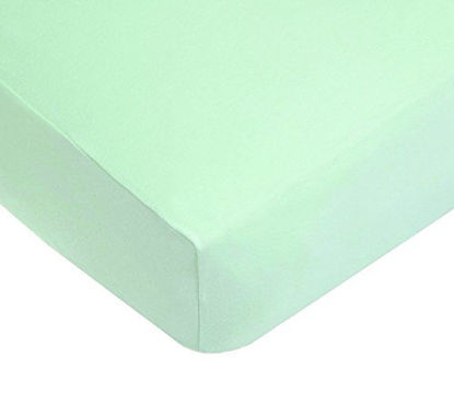 Picture of American Baby Company 100% Cotton Jersey Knit Fitted Crib Sheet for Standard Crib & Toddler Mattresses, Mint Green, for Boys & Girls