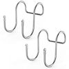 Picture of 2 Pack Shower Door Hooks, Towel Hooks, Shower Squeegee Hooks, Cabinet Hook, Over Door Hooks for Towels Glass Door, Kitchen, Bathroom