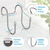 Picture of 2 Pack Shower Door Hooks, Towel Hooks, Shower Squeegee Hooks, Cabinet Hook, Over Door Hooks for Towels Glass Door, Kitchen, Bathroom