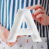 Picture of Coffeezone Name Plates Small Letter Dishes for Candy and Nuts, Home Decoration for Party (Letter A)