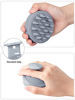 Picture of Hair Shampoo Brush, HEETA Scalp Care Hair Brush with Soft Silicone Scalp Massager (Sky Gray)